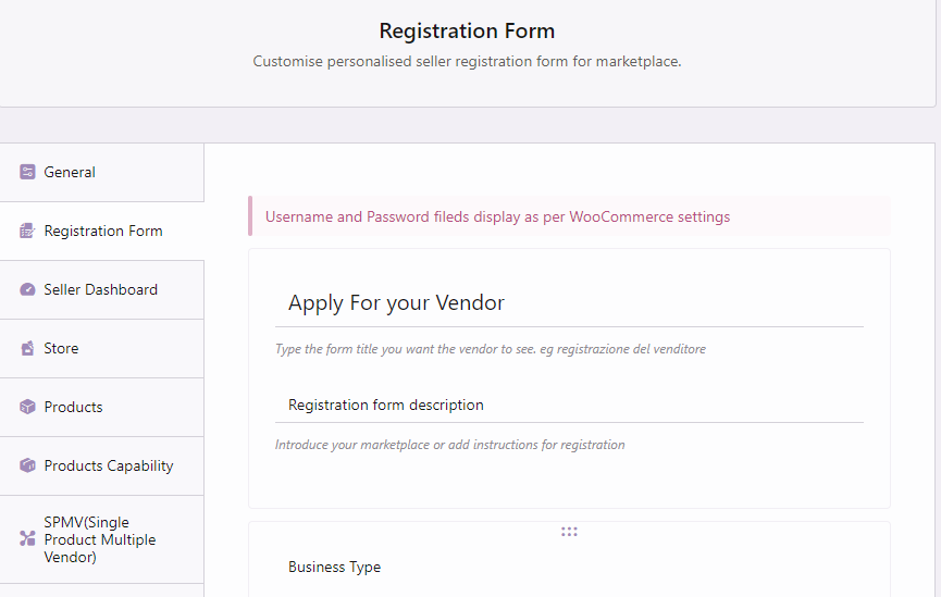 Customizable Registration Form | MultiVendorX