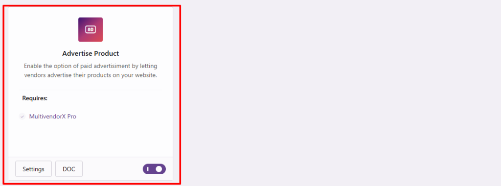 Advertise Product Module 