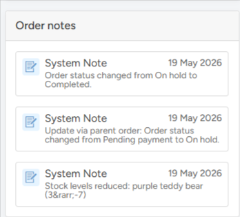 Order Notes & Customer Communication