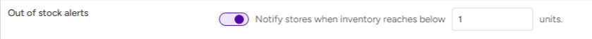Out-of-stock warning alerts