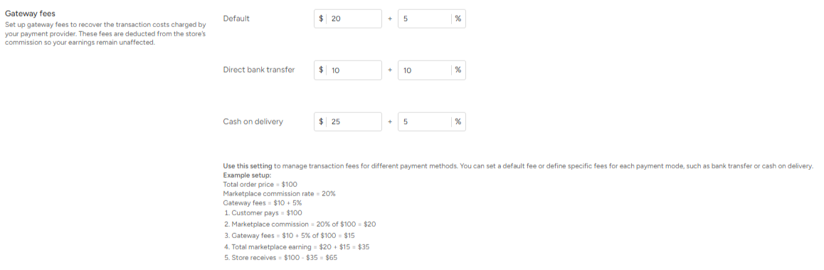 Payment Method Based Gateway Fees