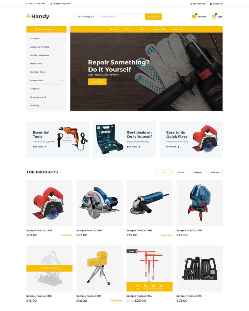 Handy Shop WooCommerce theme screenshot 2