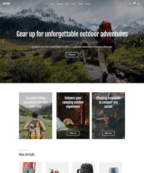 Inspiro WooCommerce theme screenshot 1