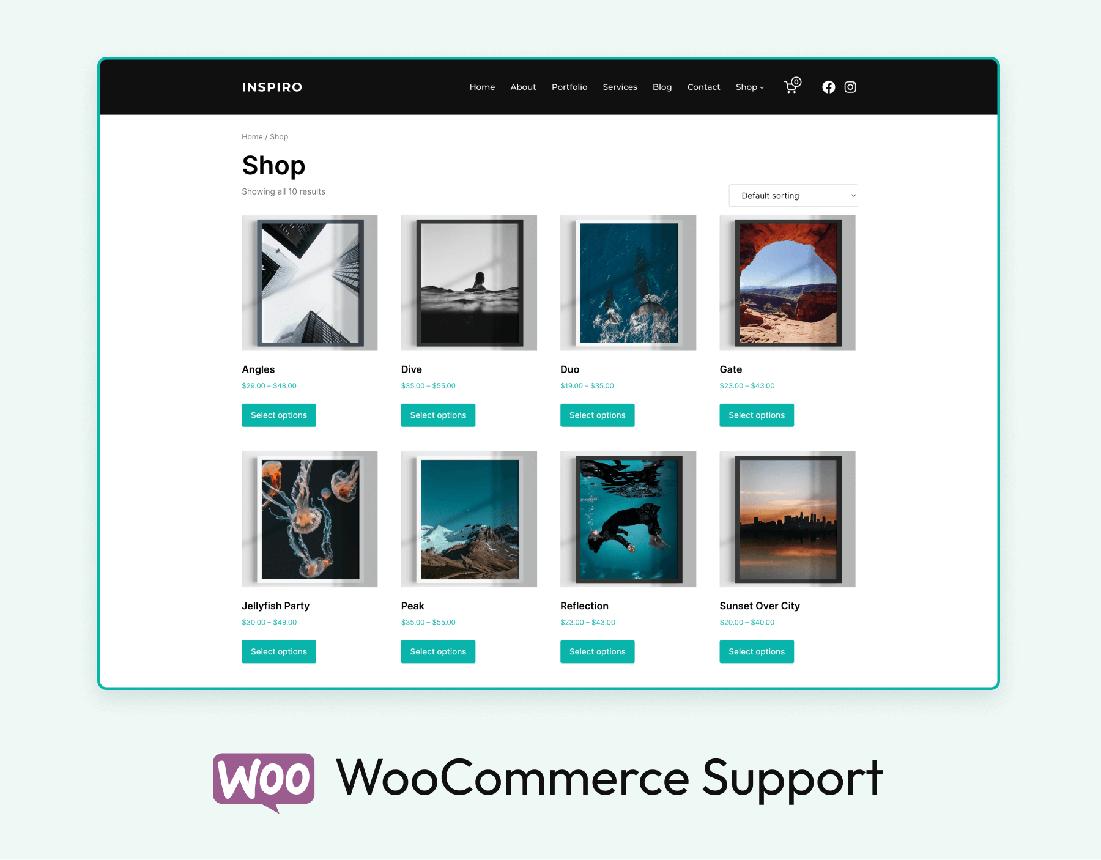 Inspiro WooCommerce theme screenshot 2