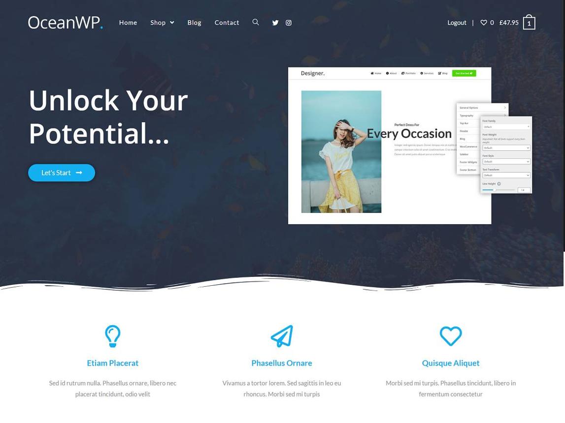 OceanWP WooCommerce theme screenshot 1