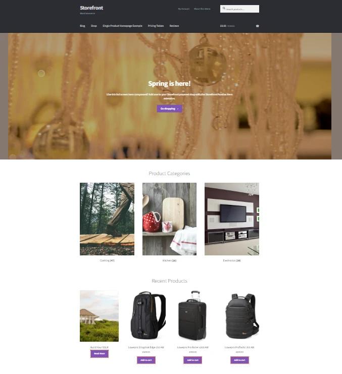 Storefront WooCommerce theme screenshot 1