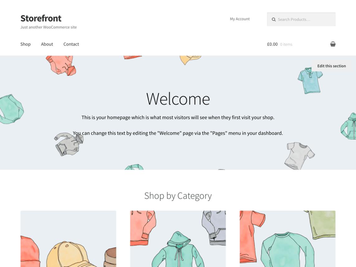 Storefront WooCommerce theme screenshot 2