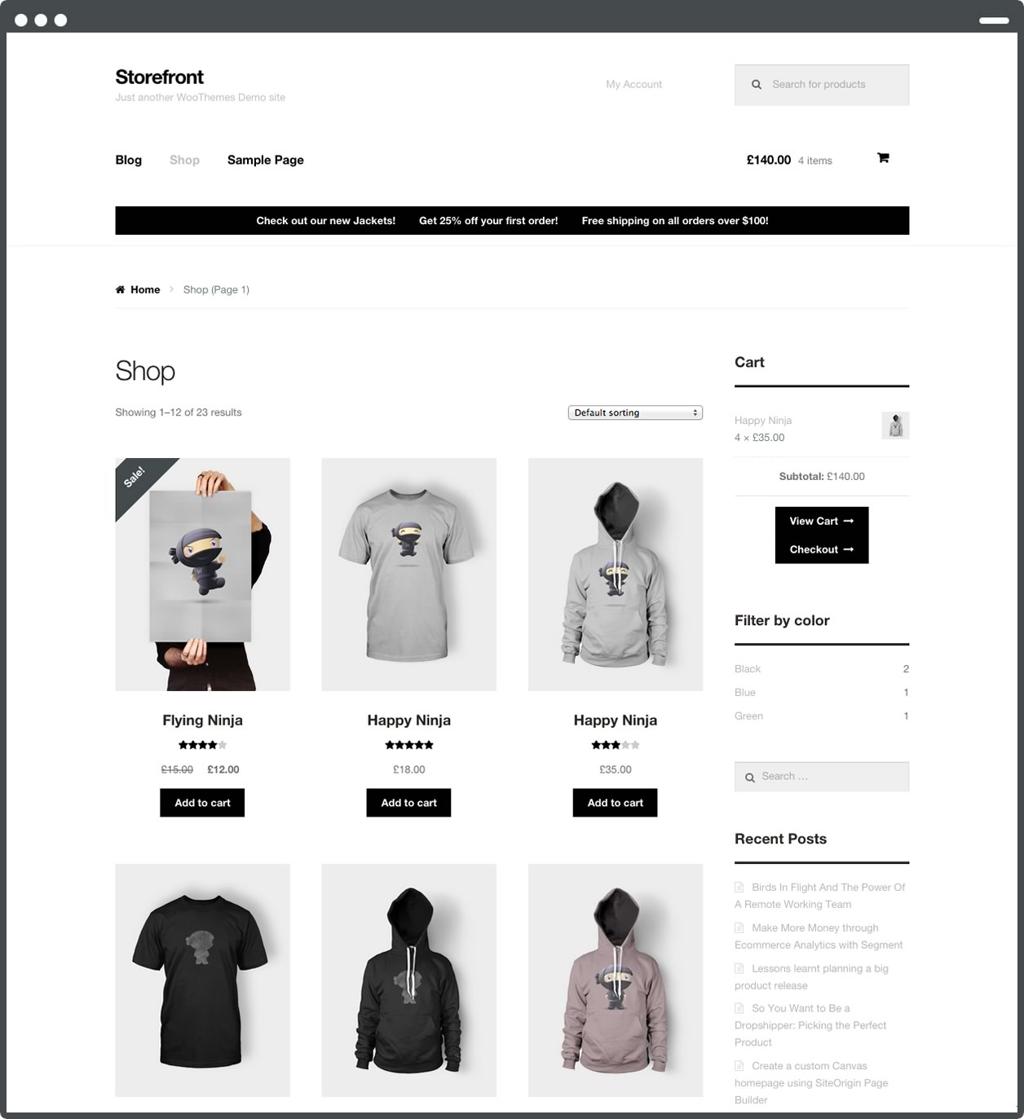 Storefront WooCommerce theme screenshot 3
